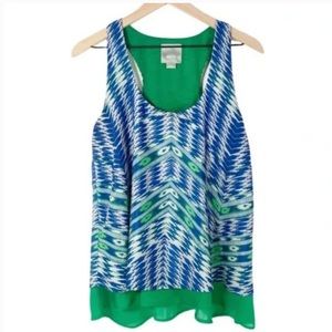 Anthropologie Maeve Ikat Racerback Tank Size XS